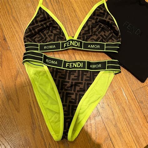 fendi roma logo swimsuit|Fendi bikini dupe.